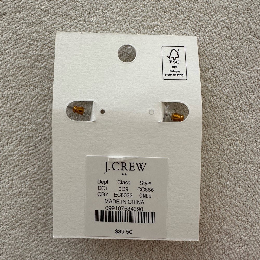 NWT J Crew Factory gold hoop earrings - Picture 3 of 3